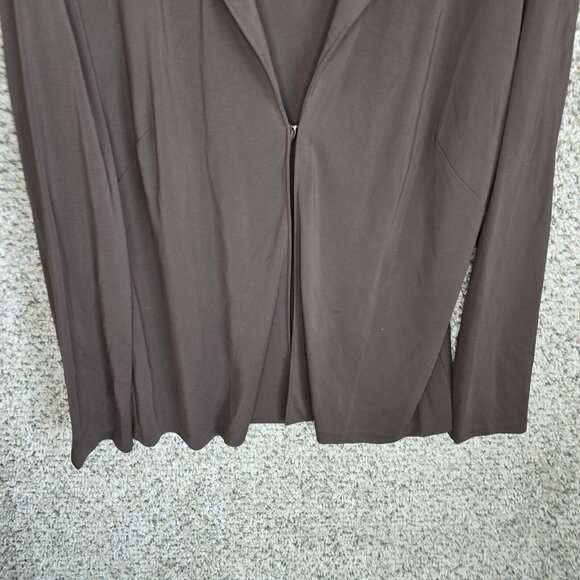 Talbots Cardigan Womens X US 14W Brown Collared Stretch Polyester Blend Ladies - Picture 5 of 7